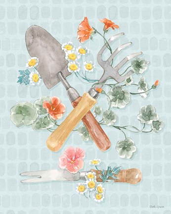 Framed Gardenscape XIII Print