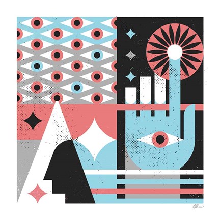 Framed Abstract Hand Print