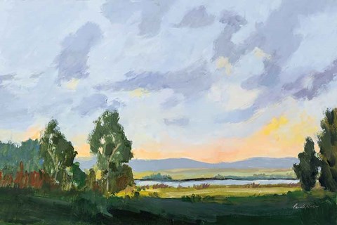 Framed Evening Skies I Print