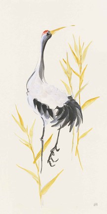 Framed Crane Reeds I Print