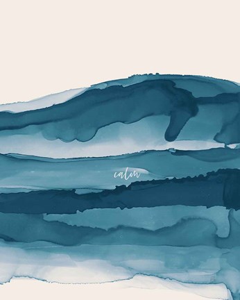 Framed Coastal Ink I Eventide Crop II Calm Print