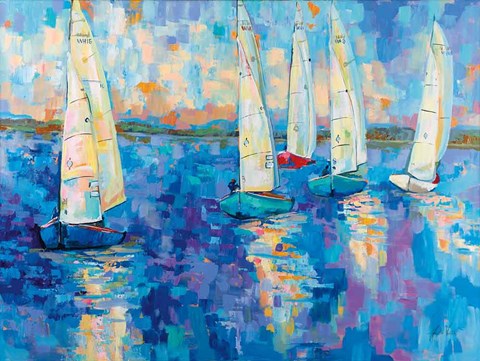 Framed Back From the Race Print