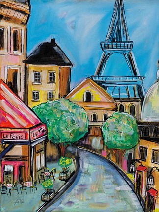 Framed Paris Evening II Print