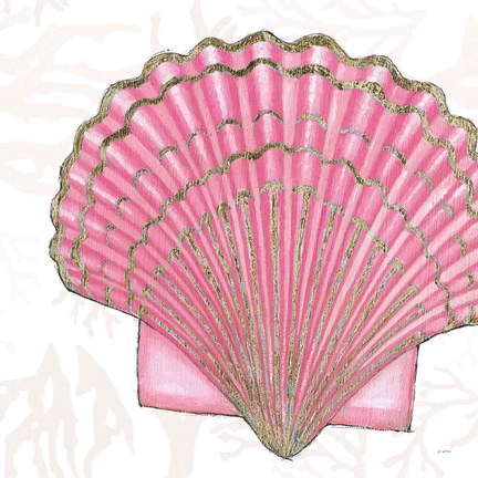 Framed Shimmering Shells V Print