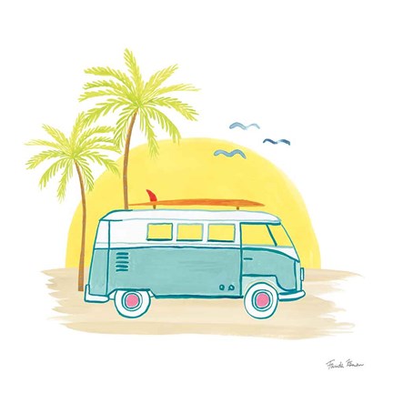 Framed Beach Cruiser I Print