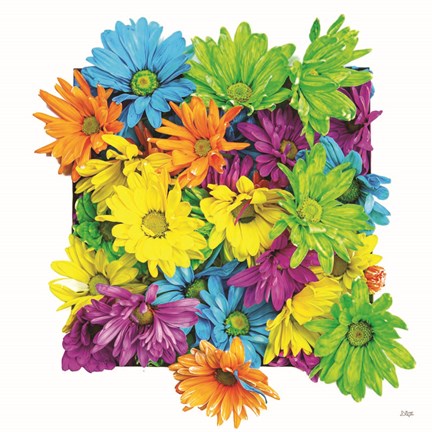 Framed Floral Pop I Print