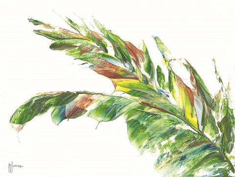 Framed Palm Leaves Vivid Print