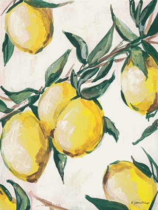 Framed Lemon Branch Print