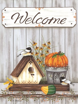 Framed Welcome Fall Print