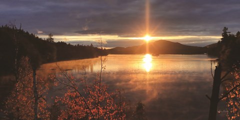 Framed Saranac Lake Sunset Print