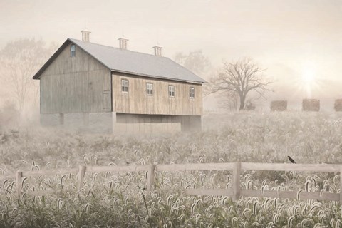 Framed Dewy Country Morning Print