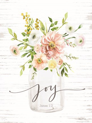 Framed Joy Floral Print