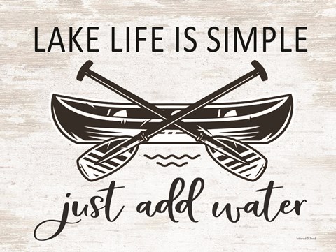 Framed Lake Life is Simple Print