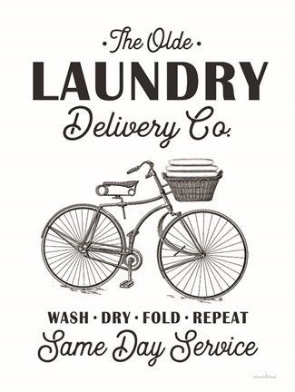 Framed Laundry Delivery Co. Print