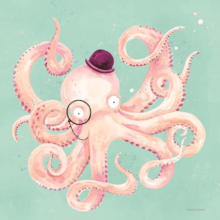 Framed Inquisitive Octopus Print