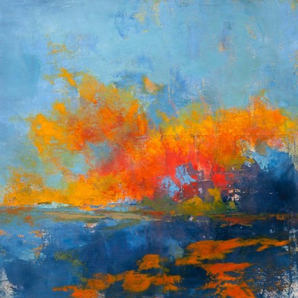 Framed Blue on Blue Print