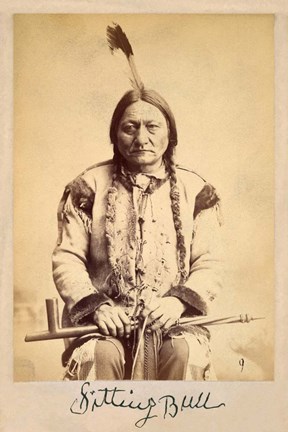 Framed Sitting Bull - Lakota Sioux Tribe Chief, 1884 Print