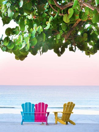 Framed Three Chairs Print