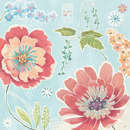 Framed Happy Meadow III Print