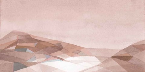 Framed Warm Geometric Mountain Print