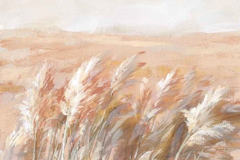 Framed Terracotta Prairie Grasses Print