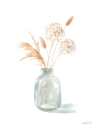 Framed Everlasting Bouquet II Neutral Print