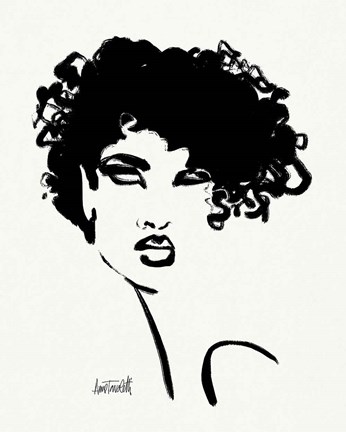 Framed Brush Portrait XI Print