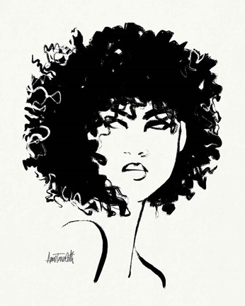 Framed Brush Portrait X Print