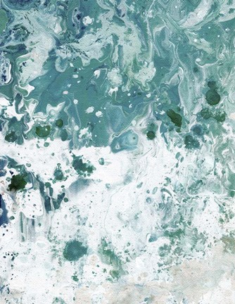 Framed Ocean Tide Abstract I Print
