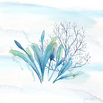 Framed Great Blue Sea VII Print