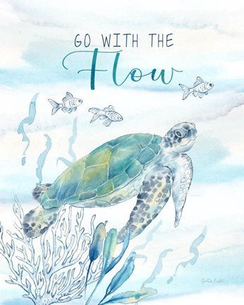 Framed Great Blue Sea XVII Print