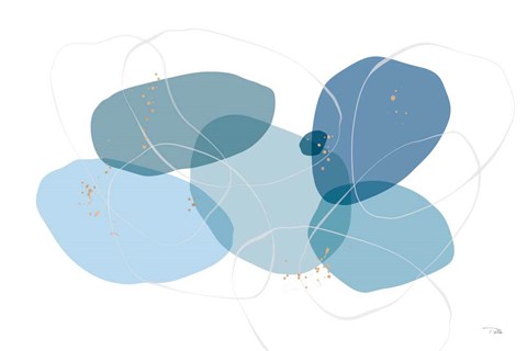 Framed Organic Circles I Print