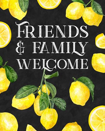 Framed Live with Zest sentiment portrait I-Friends &amp; Family Print