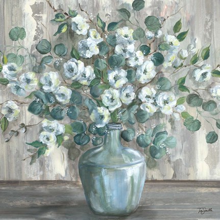 Framed Apple Blossom Jug square Print