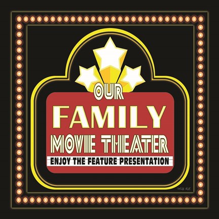 Framed Family Movie Theater Print