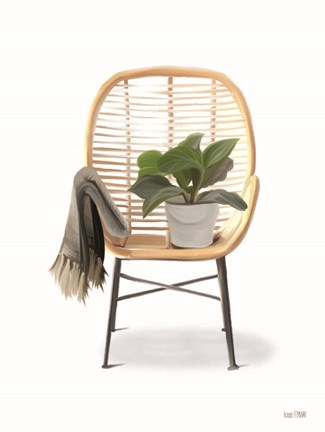 Framed Plant Lover Boho Chair Print