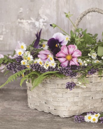 Framed Fresh Garden Basket Print