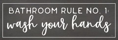 Framed Bathroom Rule No. 1 Print