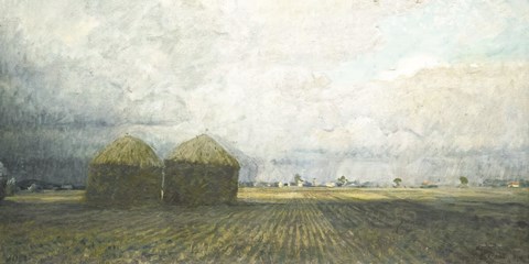 Framed Hayfields Print