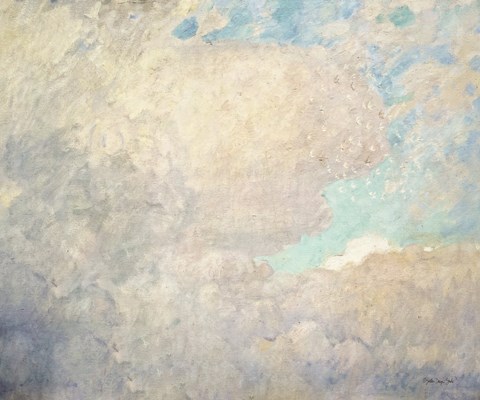 Framed White Clouds Blue Sky Print