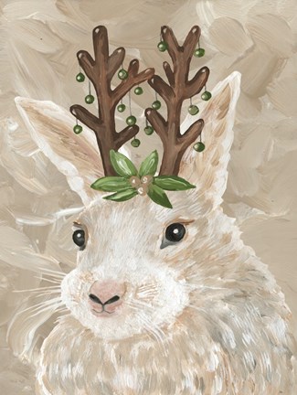 Framed Christmas Bunny Print