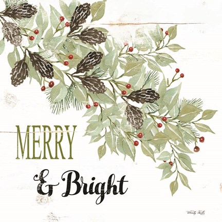 Framed Merry &amp; Bright Print