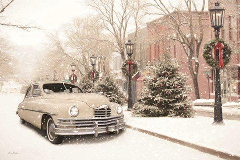 Framed Retro Packard in Wellsboro Print