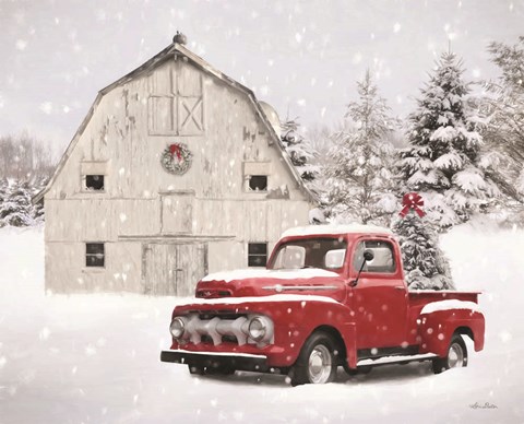 Framed Red Christmas Print