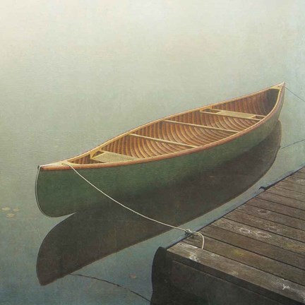 Framed Calm Waters Canoe II Print