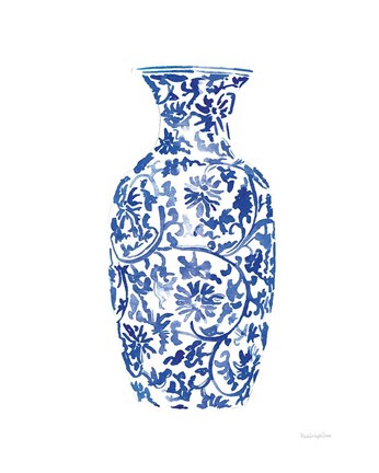 Framed Chinoiserie Vase II Print