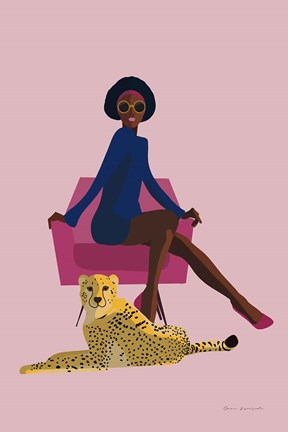 Framed Wild Lounge II Grandeur Print