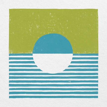 Framed Reflection IV Green Print