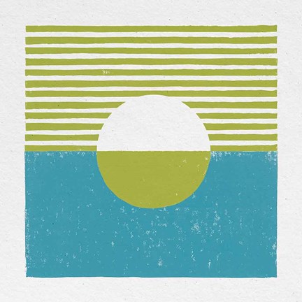 Framed Reflection III Green Print