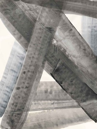 Framed Under the Bridge II Blue Gray Print